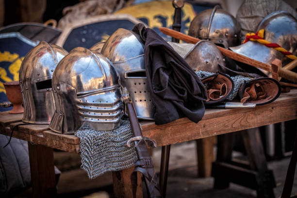 istock Medieval Knight Helmets and Armour 1373137292