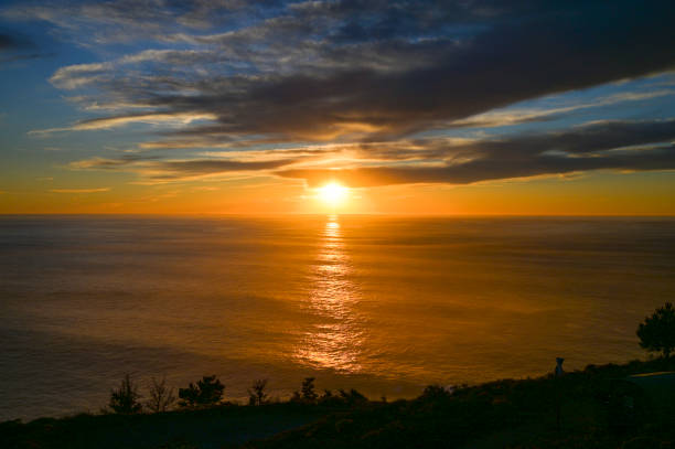 istock Sun setting into the Pacific Ocean in Big Sur California 1373137360