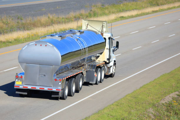 istock Semi milk tanker truck 1373138750