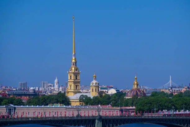 RUSSIA, SAINT PETERSBURG - 06.09.20: Peter-Pavel's Fortress on Rabbit Island in Saint Petersburg, Russia. photo