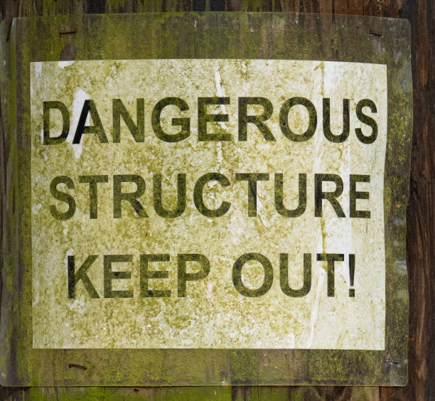 istock Closeup Of Dangerous Structure Sign 1373141274
