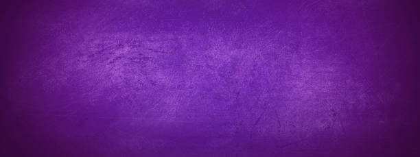 Panoramic Dark Purple Grunge Cement Wall Abstract Background Texture