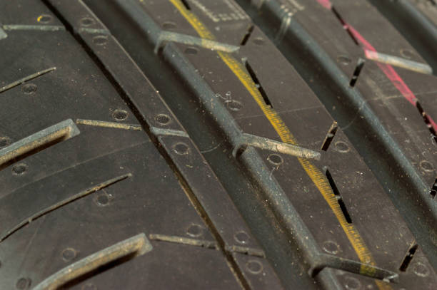 istock Detail on black car tire. 1373146493