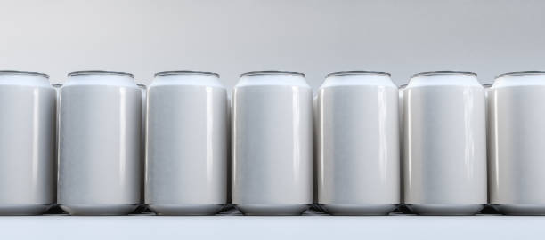 istock 3D illustration. Set of blank beverage cans on an isolated background. 1373151294