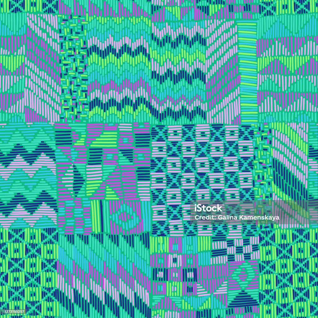 Seamless Aztec Zig Zag Chevron Lines Triangle Stripe Patchwork Style ...