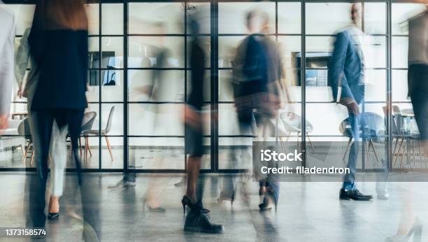 Place Of Work Stock Photo - Download Image Now - Office, Blurred Motion, People