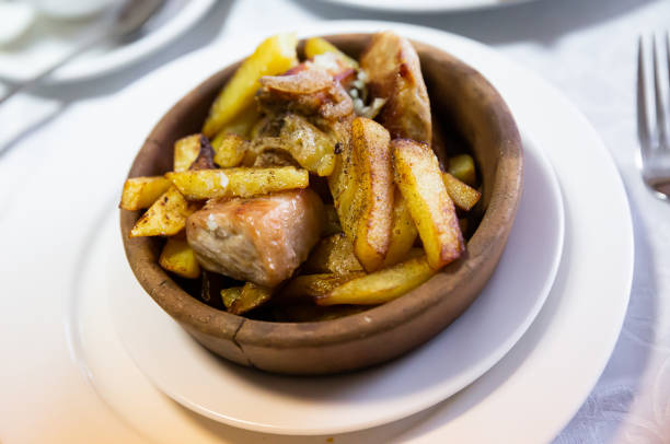 National meat dish of Georgian cuisine is Ojakhuri with potatoes, fried with traditional spices