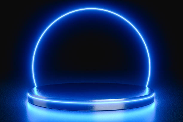 istock Modern product showcase scifi podium. 3d render 1373162459
