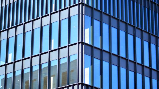 Urban abstract - windowed wall of office building.