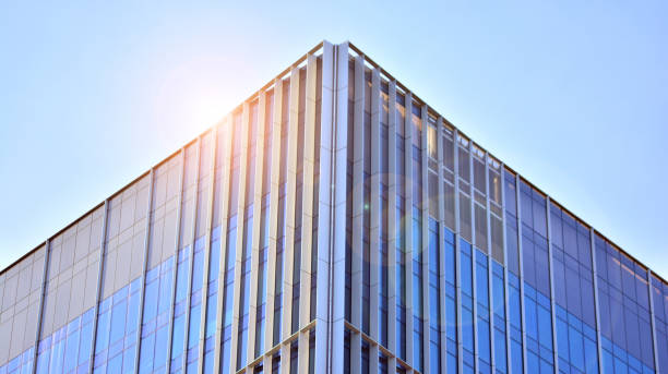 Urban abstract - windowed wall of office building.