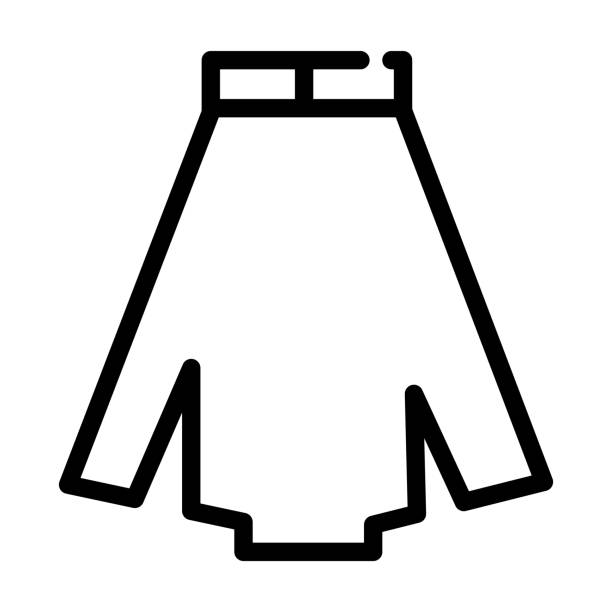 circle skirt thin line icon. dress, clothing linear icons from clothes concept isolated outline sign. Vector illustration symbol element for web design and apps.. circle skirt thin line icon. dress, clothing linear icons from clothes concept isolated outline sign. Vector illustration symbol element for web design and apps. pleated white skirt stock illustrations