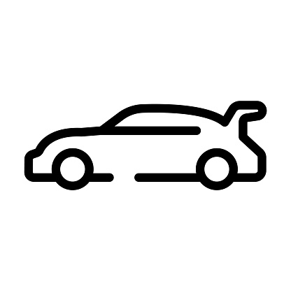 rallycross thin line icon. sport, motorsport linear icons from sports concept isolated outline sign. Vector illustration symbol element for web design and apps.
