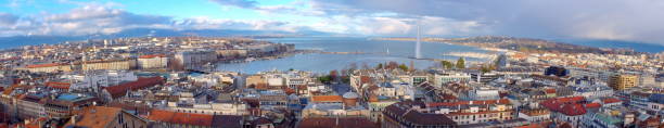 Geneva city panorama, Switzerland (HDR) stock photo