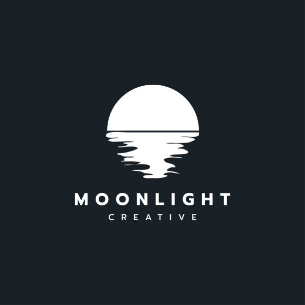 illustrazioni stock, clip art, cartoni animati e icone di tendenza di design della luce lunare - moonlight