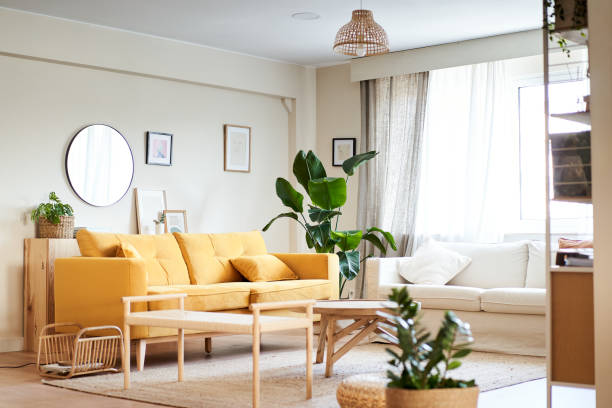 istock Interior of modern and elegant dining room interior home. Empty space 1373180697