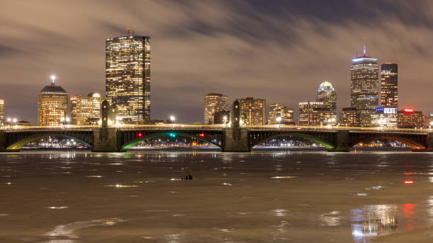 istock Boston MA Skyline at night 1373186636