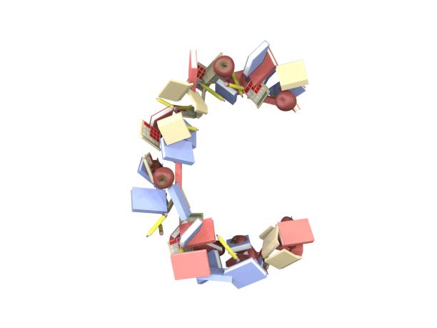 istock School Supplies Themed Font  Letter C 1373189720