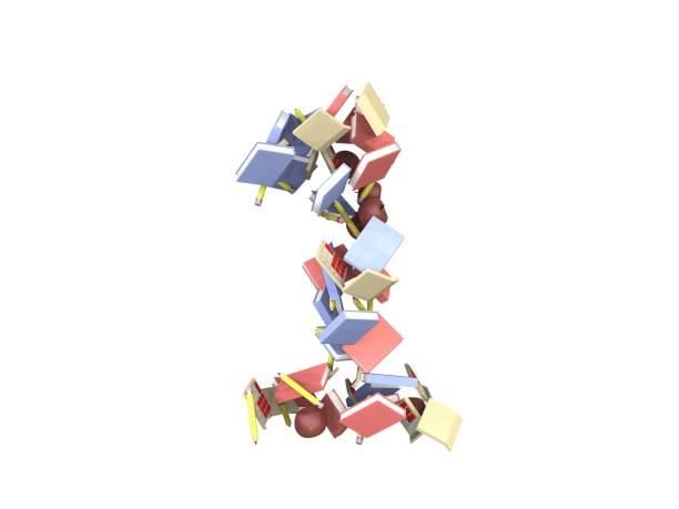 istock School Supplies Themed Font  Number 1 1373190165