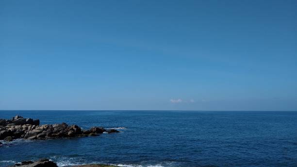 Arabian sea, blue sky background, seascape view