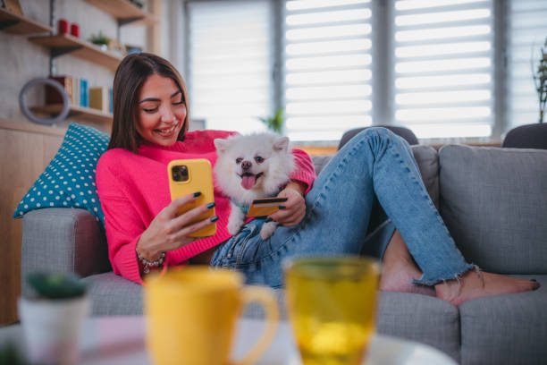 istock Young woman ordering food online 1373217317