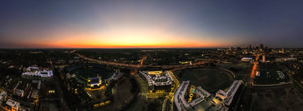 istock view of downtown and traffic by old stadium 1373221188