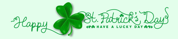 istock happy st patricks day hand writing vintage retro typography on green background. St. Patrick's Day. shamrock leaf clover. Typography greeting banner. Vector illustration. 1373221222
