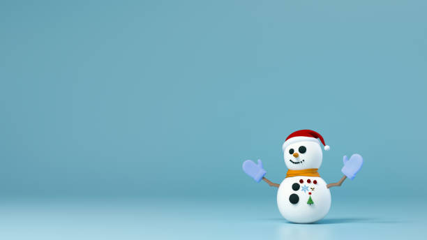istock Snowman with orders and medals on blue background. 1373221271