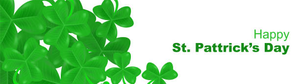istock happy st patricks day modern clean background. St. Patrick's Day. 3d shamrock leaf clover. Typography. Vector illustration. 1373221400