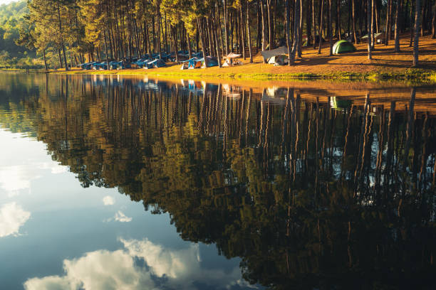 Finland fishing boat on lake