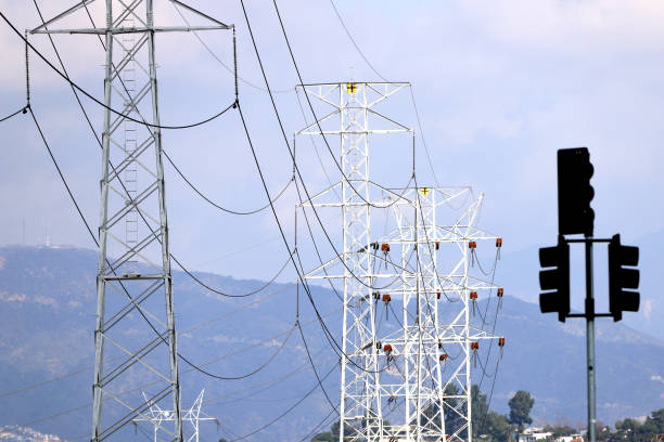 istock Complicated Transmission tower Matrix at Downtown Los Angeles 1373229351