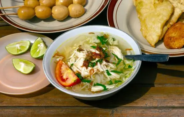 Photo of Soto Ayam, an Indonesian delicious traditional chicken soup