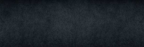 black shale wide panoramic texture. dark grey gloomy grunge abstract widescreen banner background - quadro de altura imagens e fotografias de stock