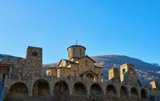 istock old temple on the background of mountains 1373237380