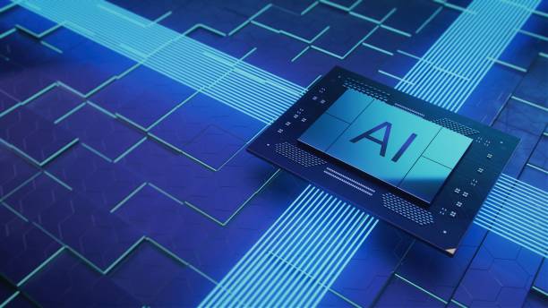 istock Beauty Shot of Advanced Computer Processor Chip with AI Acceleration in Dark Digital Environement.  Futuristic Microchip Connected with Energy Lines. 1373244187