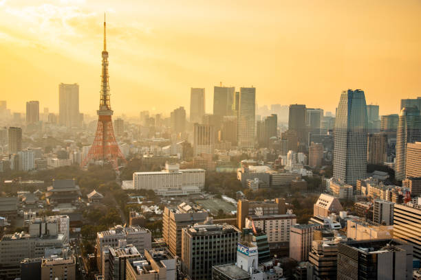 istock Tokyo Tower with skyline in Tokyo, Japan 1373255364