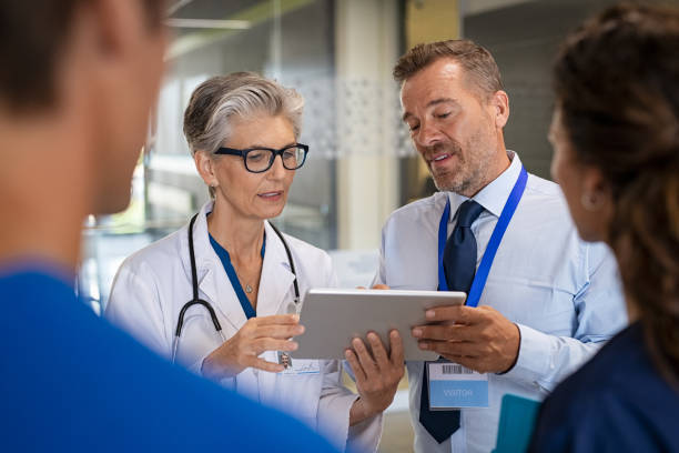 Doctor discussing patient case with specialist