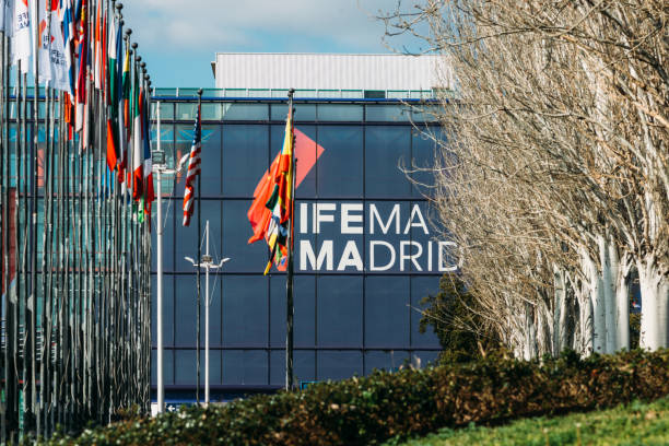 Ifema is an entity charged with the organisation of fairs, halls and congresses in their facilities in Madrid. stock photo