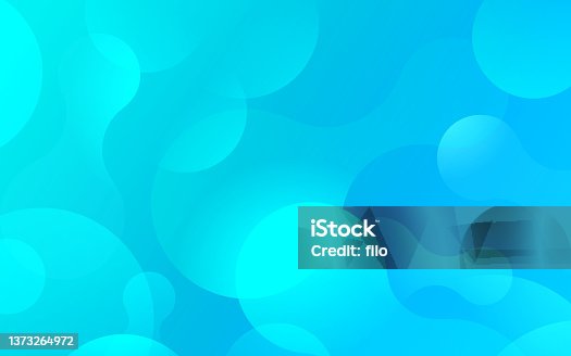 istock Blue Water Bubble Blob Abstract Smooth Background 1373264972