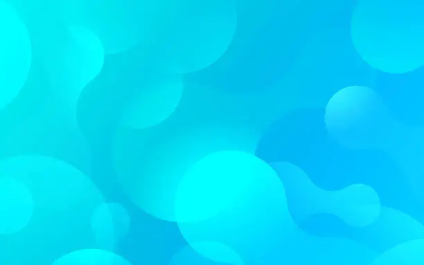 Vector illustration of Blue Water Bubble Blob Abstract Smooth Background