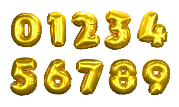 istock Gold Colored Balloon Numbers On White Background 1373267692
