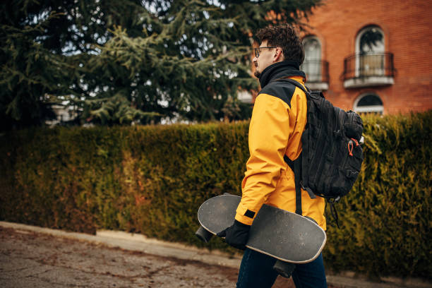 istock Skater walking on the street 1373274719