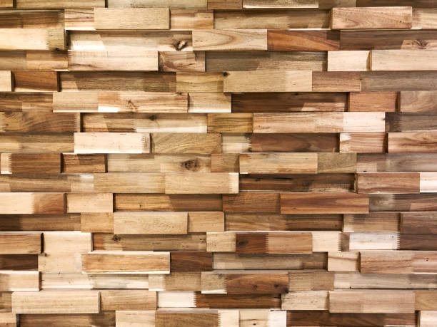 istock Abstract artistic horizontal plank stripe wood pattern in random order and color tone 1373277263