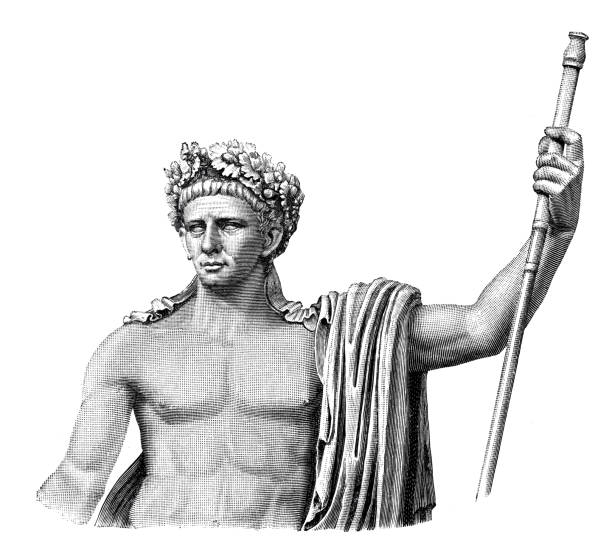 klaudiusz, cesarz rzymski - emperor stock illustrations