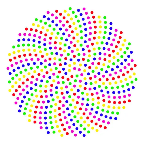 Vector illustration of illustration of Vogel's formula of the pattern of sunflower florets