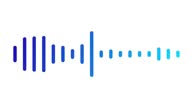 istock Audio waveform animation isolated on a white background. Blue digital sound wave equalizer.  Audio technology, music concept. 4K 1373281845