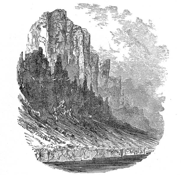 istock Antique illustration - cliffs of Glacier Bay Greenland 1373281959