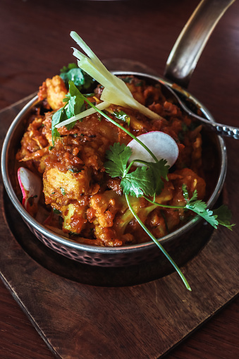 Paneer Masala Indian vegetarian dish with ginger and spices