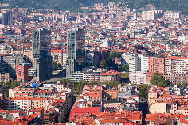 istock cityscape from Bilbao city, Spain 1373289505