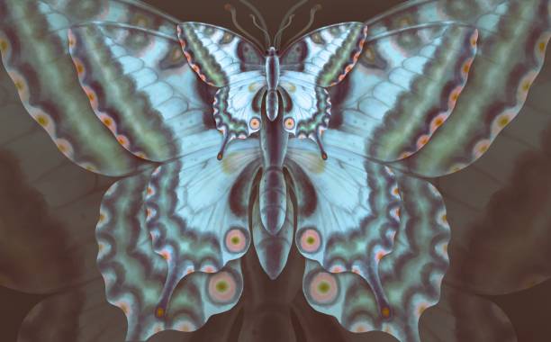 istock Surreal butterfly. Abstract watercolor painting. animal illustration. hand draw artwork. 1373290420