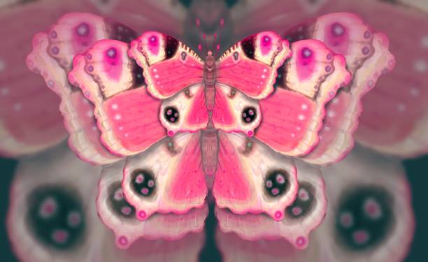 istock Surreal butterfly. Abstract watercolor painting. animal illustration. hand draw artwork. 1373290426